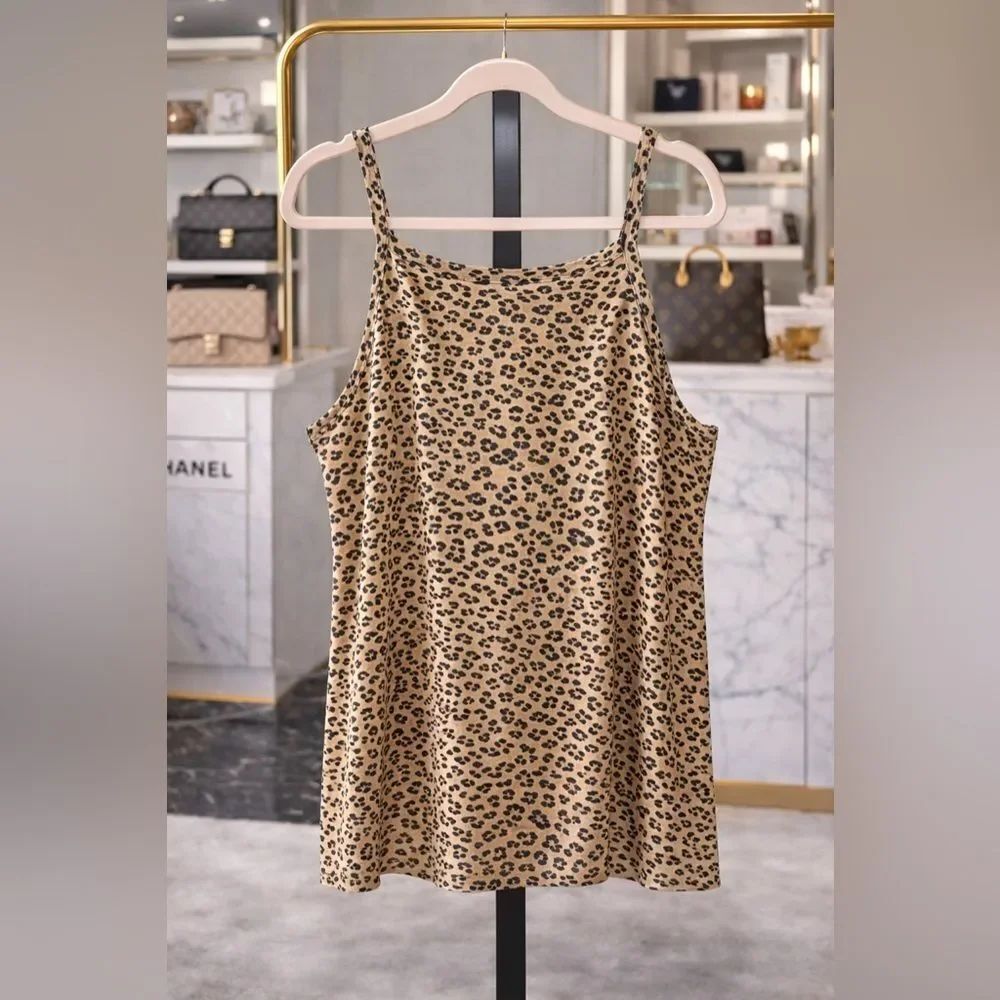Ulla Johnson Sidney Cami Leopard Print Tank Top M NWT